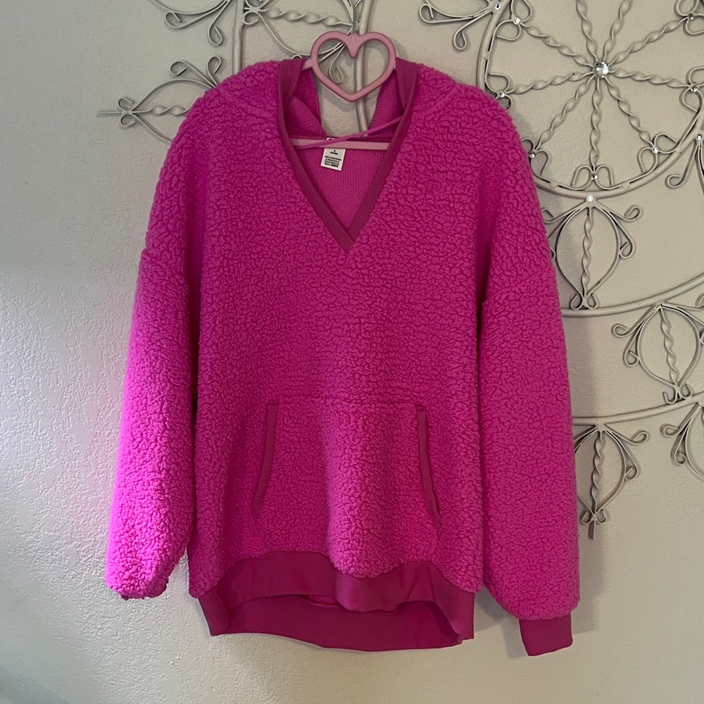 Victorias Secret Pink sherpa hoodie, size M